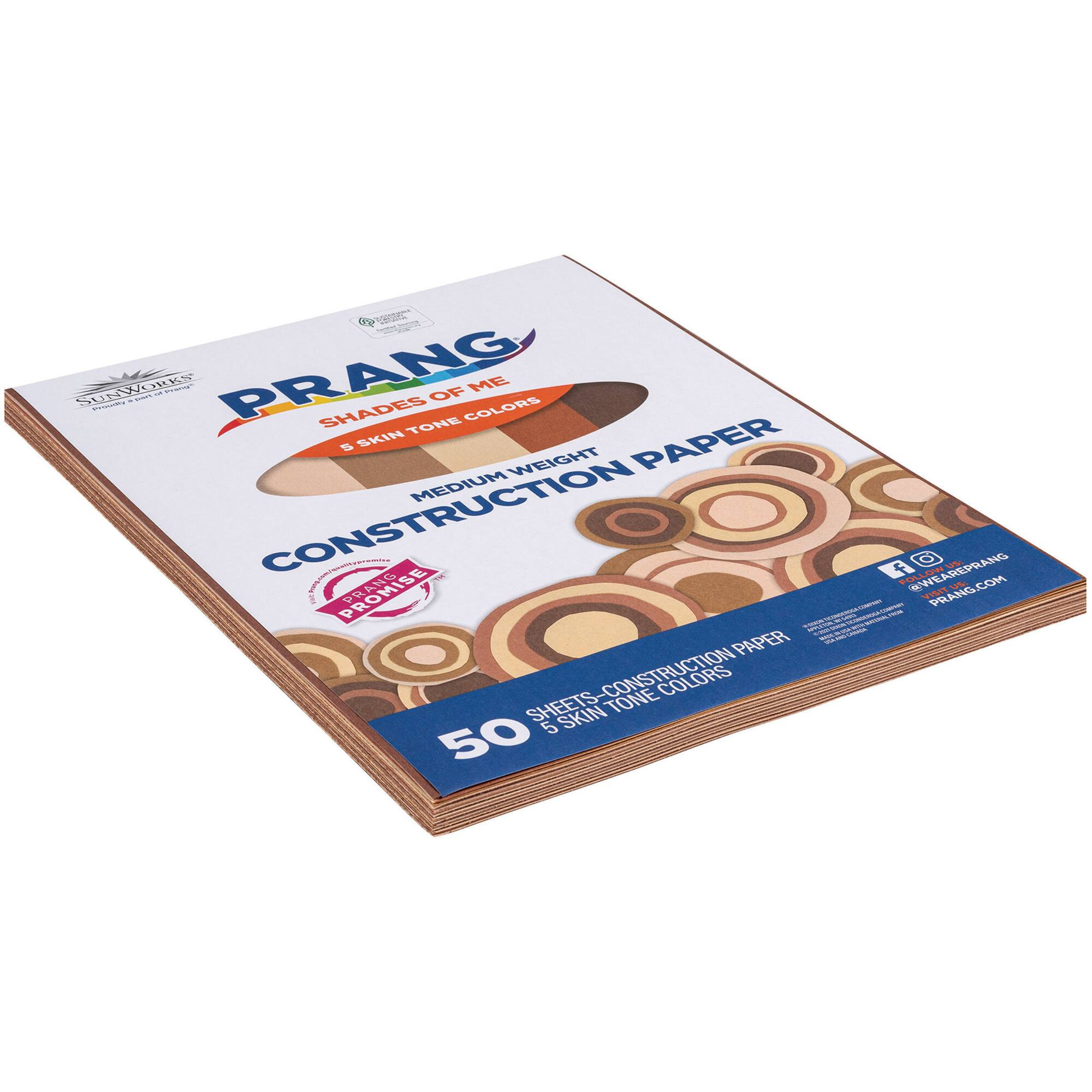 Prang® 9" x 12" Shades of Me Medium Weight Construction Paper, 5 Packs of 50 Sheets